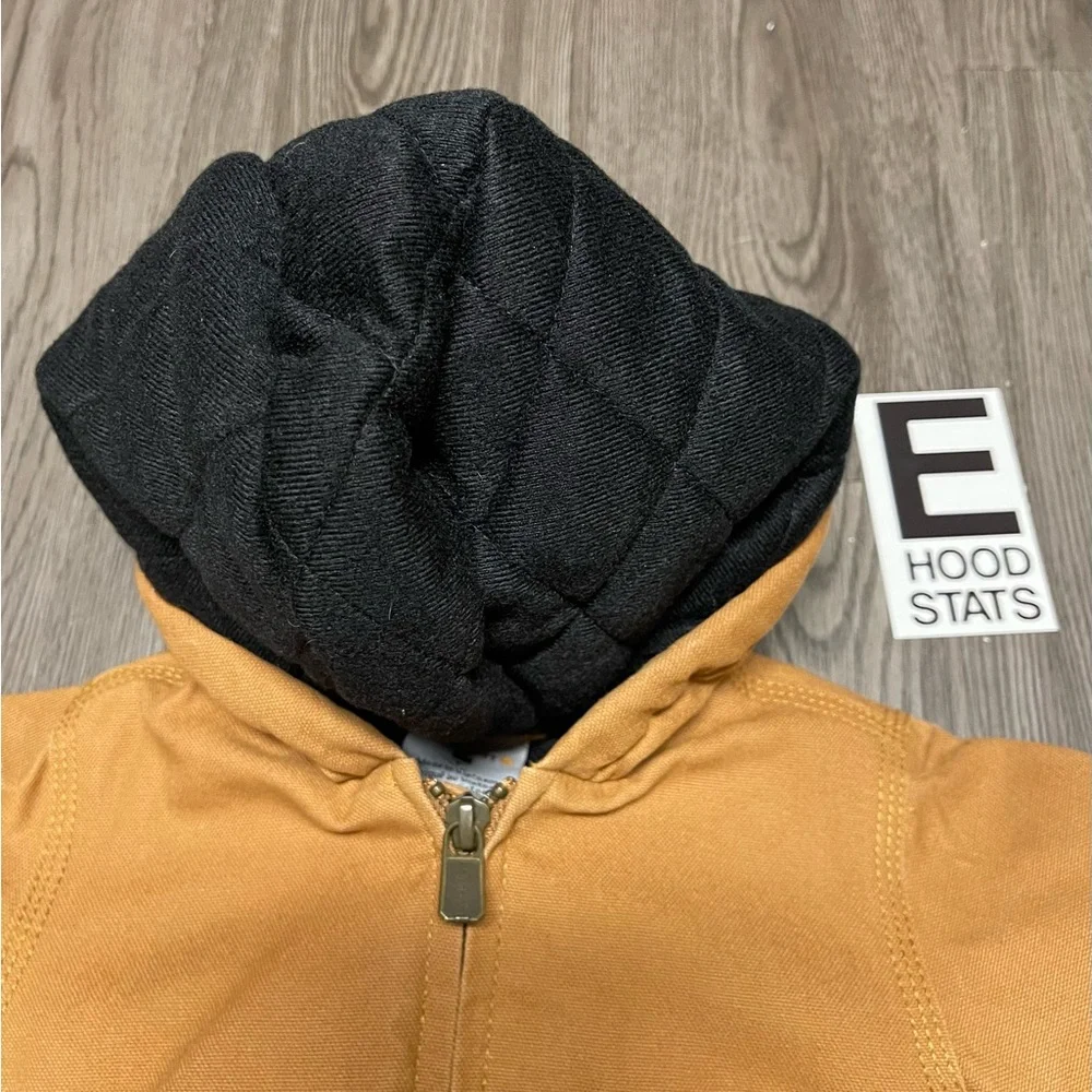 Carhartt Tan Zip Up Infant Size 6M Hooded Jacket